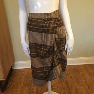 Anthropologie wool blend plaid skirt